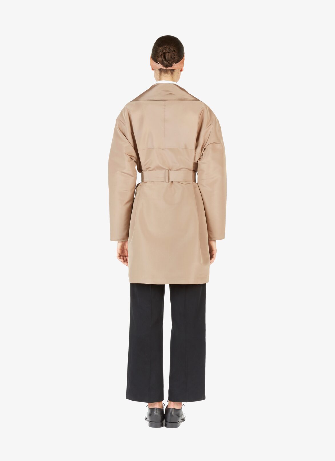 Alaïa Edition 1992 Belted Silk Faille Short Trench ALAÏA SANDY ALAÏA EDITION 1992 BELTED SILK FAILLE SHORT TRENCH